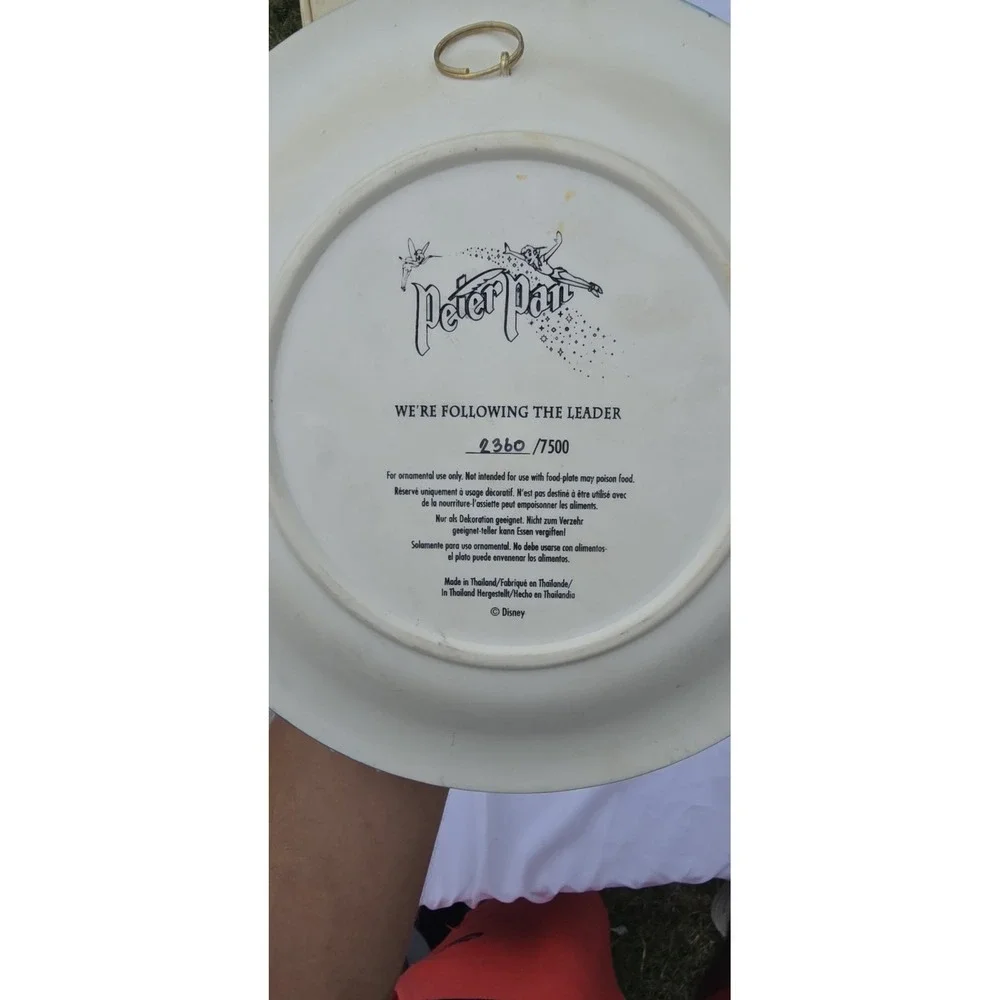 Peter Pans Disney 3D Relief Collectors Plate 